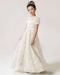 Ivory Lace Flower Girl Dress