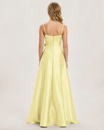 Daffodil Satin Junior Bridesmaid Dress