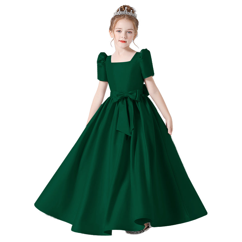 Girls Formal Dress Princess Birthday Party Dress Satin Formal Dresses For Teens