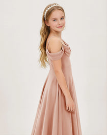 Dusty Rose Chiffon Junior Bridesmaid Dress