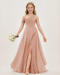 Dusty Rose Chiffon Junior Bridesmaid Dress
