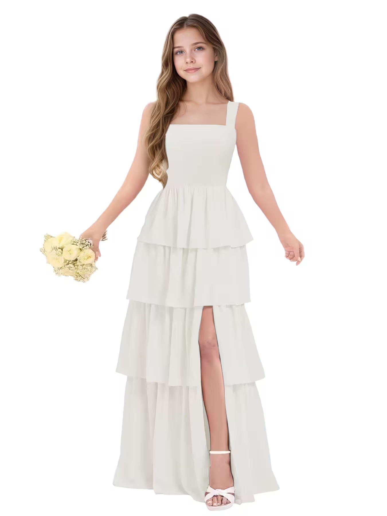 Ivory Junior Bridesmaid Dress for Girls