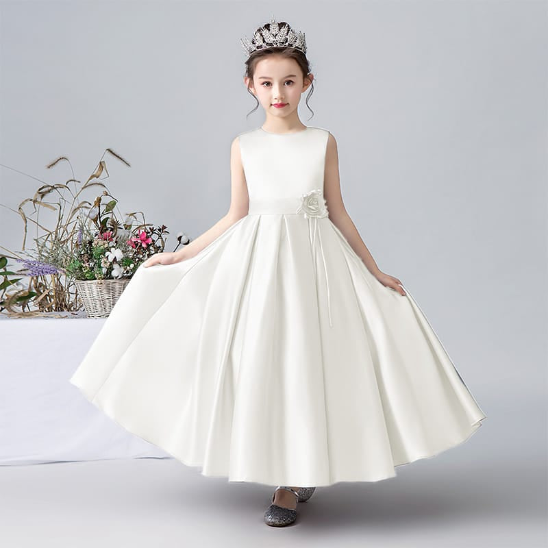 Girls Formal Dress | Sleeveless & 3D Flower