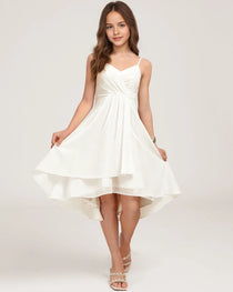 Front Ivory Chiffon Junior Bridesmaid Dress