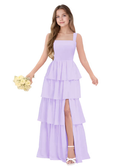 Lavender Junior Bridesmaid Dress for Girls