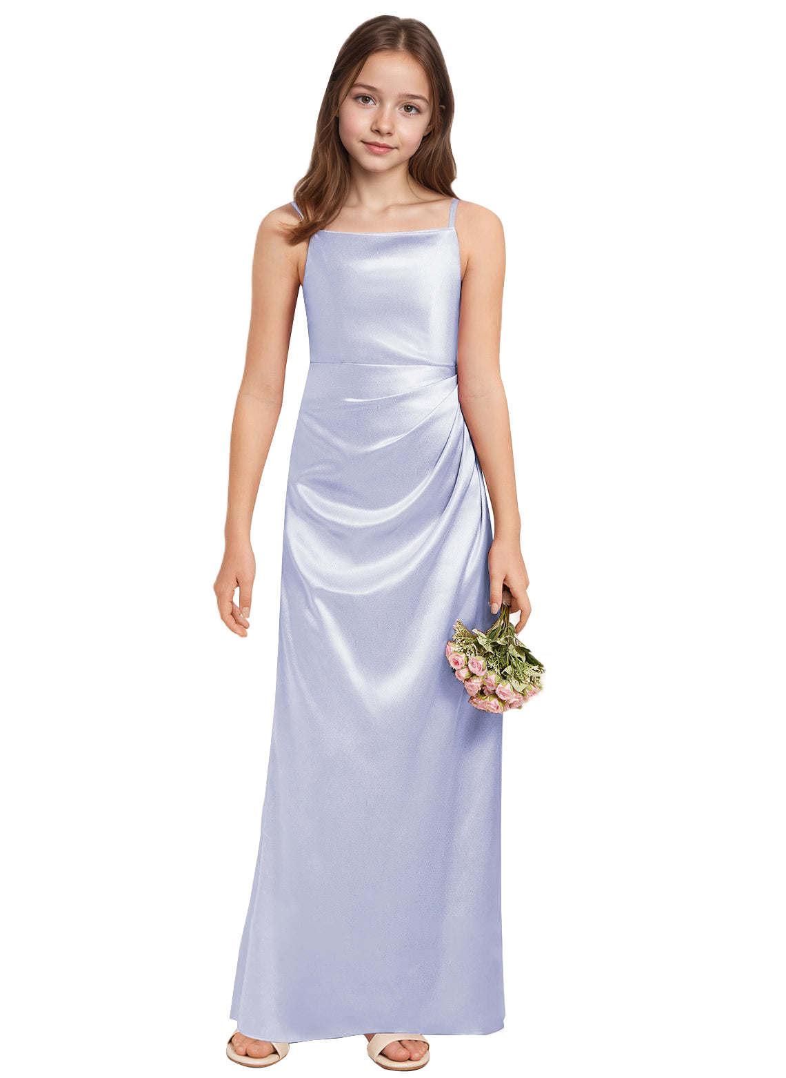 Dideyttawl A-Line Junior Bridesmaid Dresses  Special Occasion Dress for Girls 2520