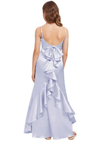 Dideyttawl Mermaid Girls Formal Dress Satin Special Occasion Dress for Girls 2522