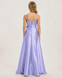 Lavender Satin Junior Bridesmaid Dress