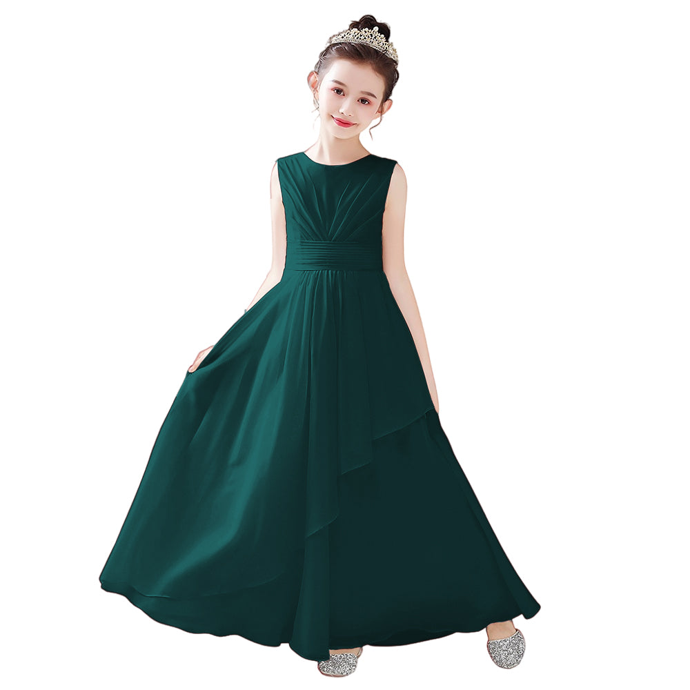 Dideyttawl Chiffon Flower Girl Dresses Wedding Junior Bridesmaid Evening Party Dress Girls Formal Gown Princess Pageant Dress, Peacock / Customize Dideyttawl Chiffon Flower Girl Dresses Wedding Junior Bridesmaid Evening Party Dress Girls Formal Gown Princess Pageant Dress, Peacock / Customize