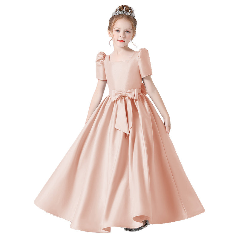 Girls Formal Dress Princess Birthday Party Dress Satin Formal Dresses For Teens