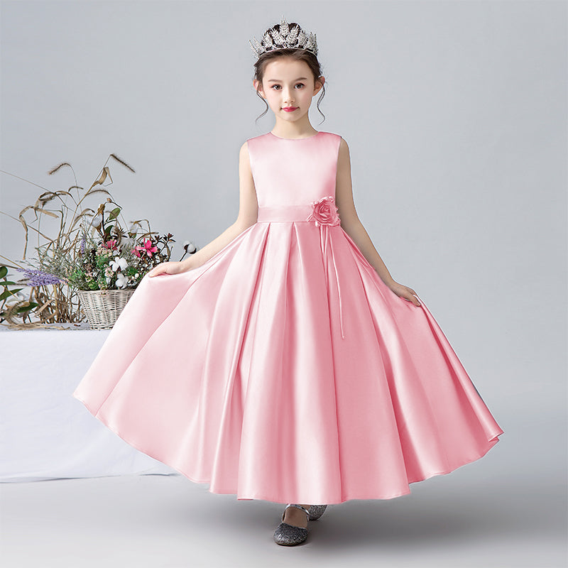 Girls Formal Dress | Sleeveless & 3D Flower