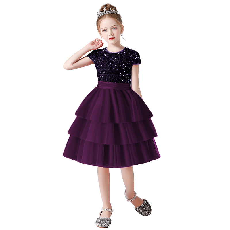 Dideyttawl Cupcake Dresses For Kids Short Mini Birthday Party Gowns Tulle Tutu Dress Sequins Short Dress For Flower Girls Princess Dress, Purple / 10 Dideyttawl Cupcake Dresses For Kids Short Mini Birthday Party Gowns Tulle Tutu Dress Sequins Short Dress For Flower Girls Princess Dress, Purple / 10