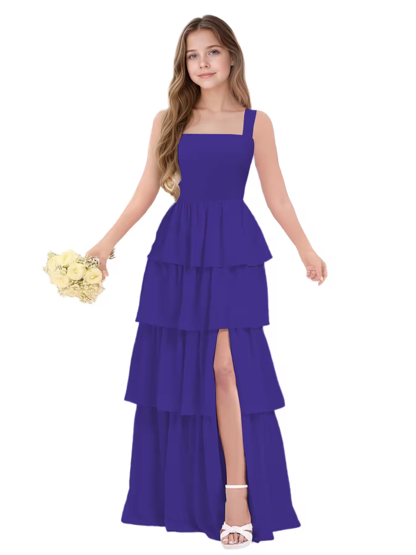 Royal Blue Junior Bridesmaid Dress for Girls