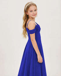 Royal Blue Chiffon Junior Bridesmaid Dress