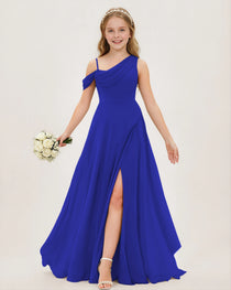 Royal Blue Chiffon Junior Bridesmaid Dress