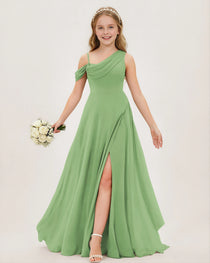 Sage Green Chiffon Junior Bridesmaid Dress