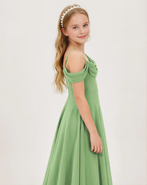 Sage Green Chiffon Junior Bridesmaid Dress
