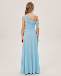Sky Blue Chiffon Junior Bridesmaid Dress