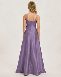 Wisteria Satin Junior Bridesmaid Dress