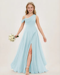 Baby Blue Chiffon Junior Bridesmaid Dress