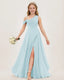 Baby Blue Chiffon Junior Bridesmaid Dress