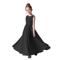 Dideyttawl Pleated Chiffon Flower Girl Dresses Sleeveless Wedding Guest Dress Simple Athenian Style A-Line Dresses for Special Occasion