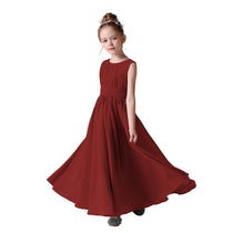 Dideyttawl Pleated Chiffon Flower Girl Dresses Sleeveless Wedding Guest Dress Simple Athenian Style A-Line Dresses for Special Occasion