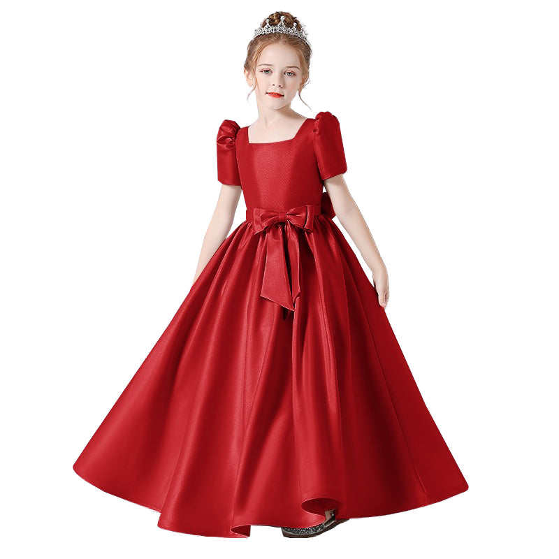 Girls Formal Dress Princess Birthday Party Dress Satin Formal Dresses For Teens