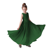 Dideyttawl Pleated Chiffon Flower Girl Dresses Sleeveless Wedding Guest Dress Simple Athenian Style A-Line Dresses for Special Occasion