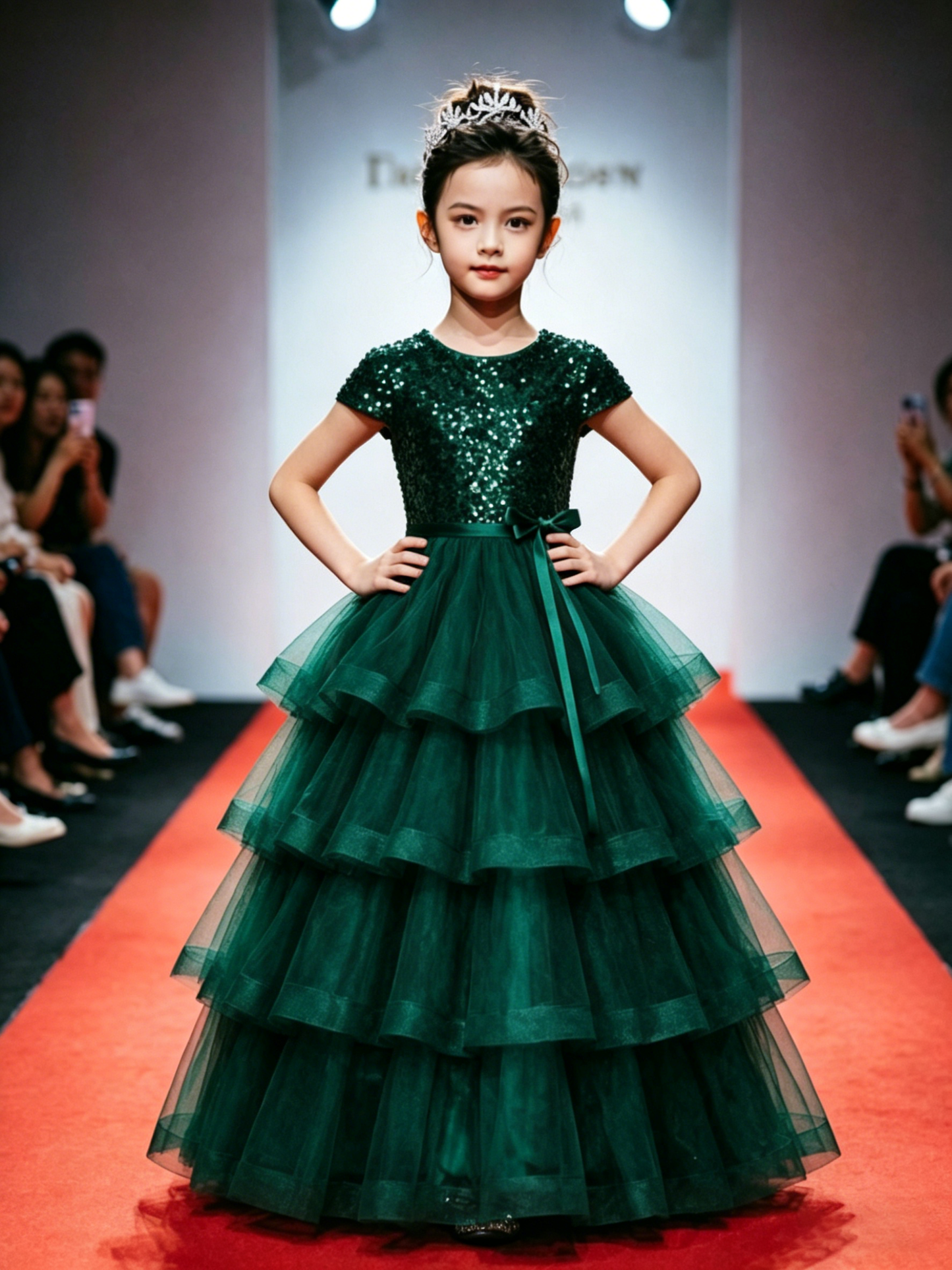Dideyttawl Puffy Flower Girls Dress Sequins Flower Girl Dresses Sparkly Cap Sleeves Junior Bridesmaid Dress 648