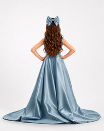 Dusty Blue Junior Bridesmaid Dresses