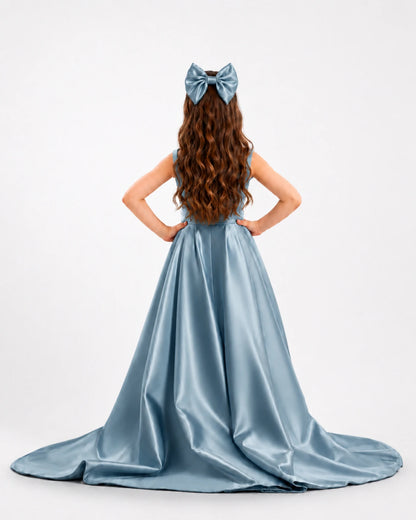 Dusty Blue Junior Bridesmaid Dresses
