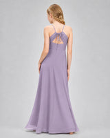 Wisteria Chiffon A-line Junior Bridesmaid Dress Back View