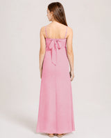 Peony Chiffon A-line Junior Bridesmaid Dress Back View