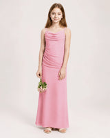 Peony Chiffon Sheath Junior Bridesmaid Dress Front View