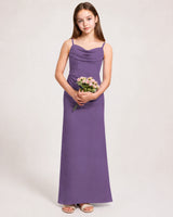 Tahiti Chiffon A-line Junior Bridesmaid Dress Front View