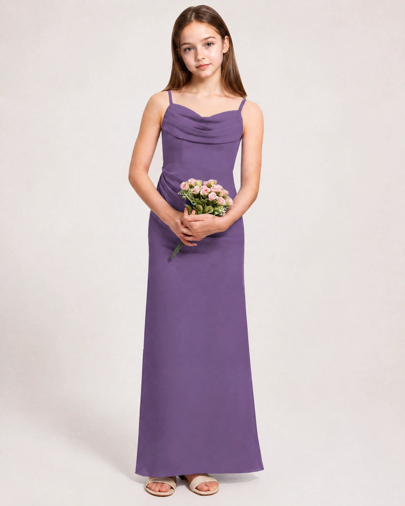 Tahiti Chiffon A-line Junior Bridesmaid Dress Front View
