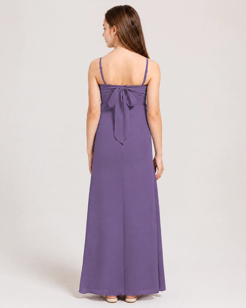 Tahiti Chiffon A-line Junior Bridesmaid Dress Back View