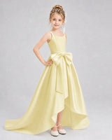 Daffodil Satin A-line Girls Formal Dress Front View