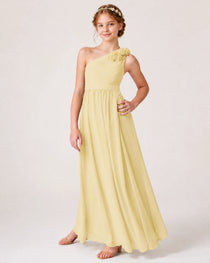 Champagne Chiffon Junior Bridesmaid Dress