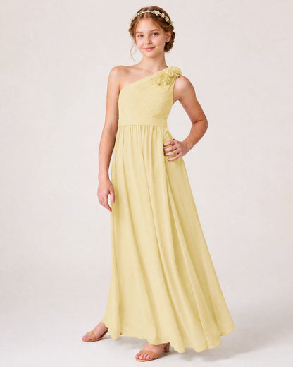 Champagne Chiffon Junior Bridesmaid Dress