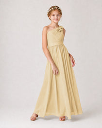 Champagne Chiffon Junior Bridesmaid Dress