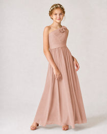 Dusty Rose Chiffon Junior Bridesmaid Dress