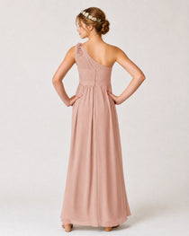 Dusty Rose Chiffon Junior Bridesmaid Dress