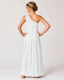 White Chiffon Junior Bridesmaid Dress