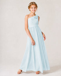 Baby Blue Chiffon Junior Bridesmaid Dress