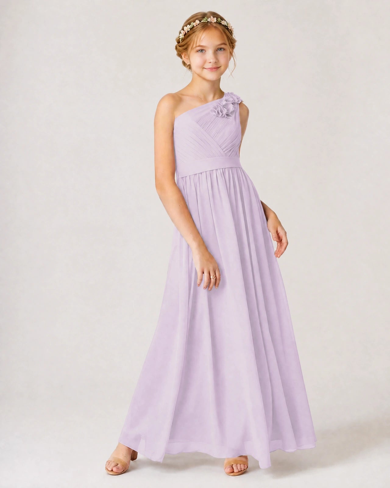 Lavender Chiffon Junior Bridesmaid Dress