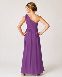 Purple Chiffon Junior Bridesmaid Dress