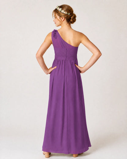Purple Chiffon Junior Bridesmaid Dress