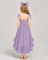 Wisteria Chiffon A-line Girls Formal Dress Back View